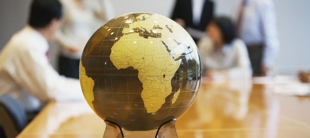 Globe on a Conference Table
